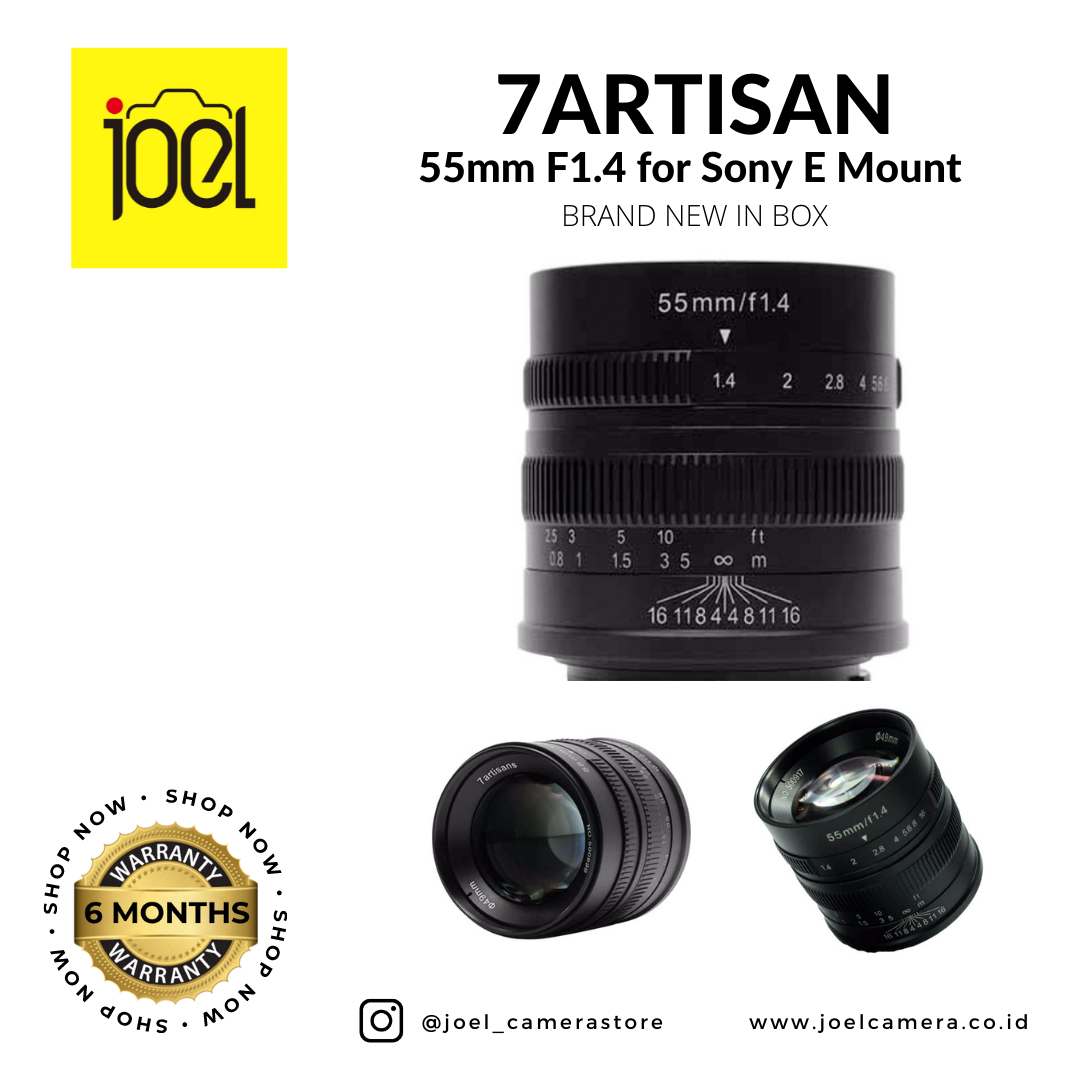 7 Artisan 55mm F1.4 for Sony E-Mount-Brand New