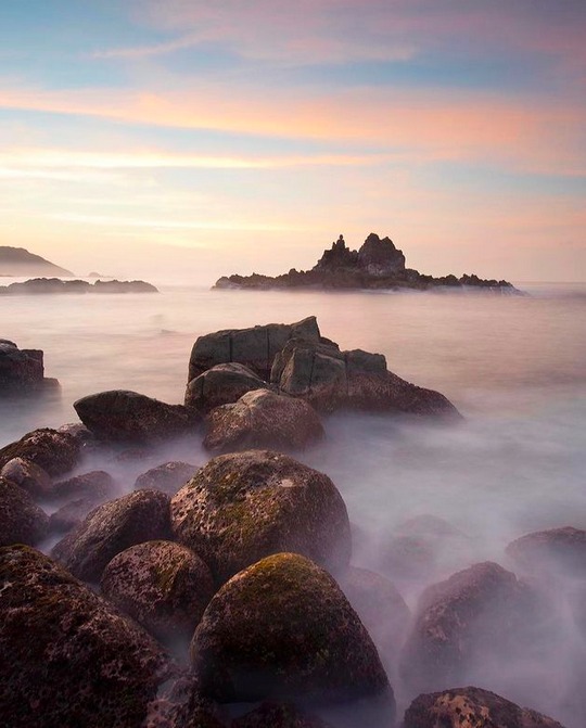 Beach morning Fog